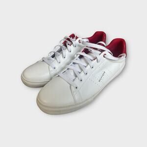 Tommy Hilfiger Womens Low Top Sneaker White/Red 11M
